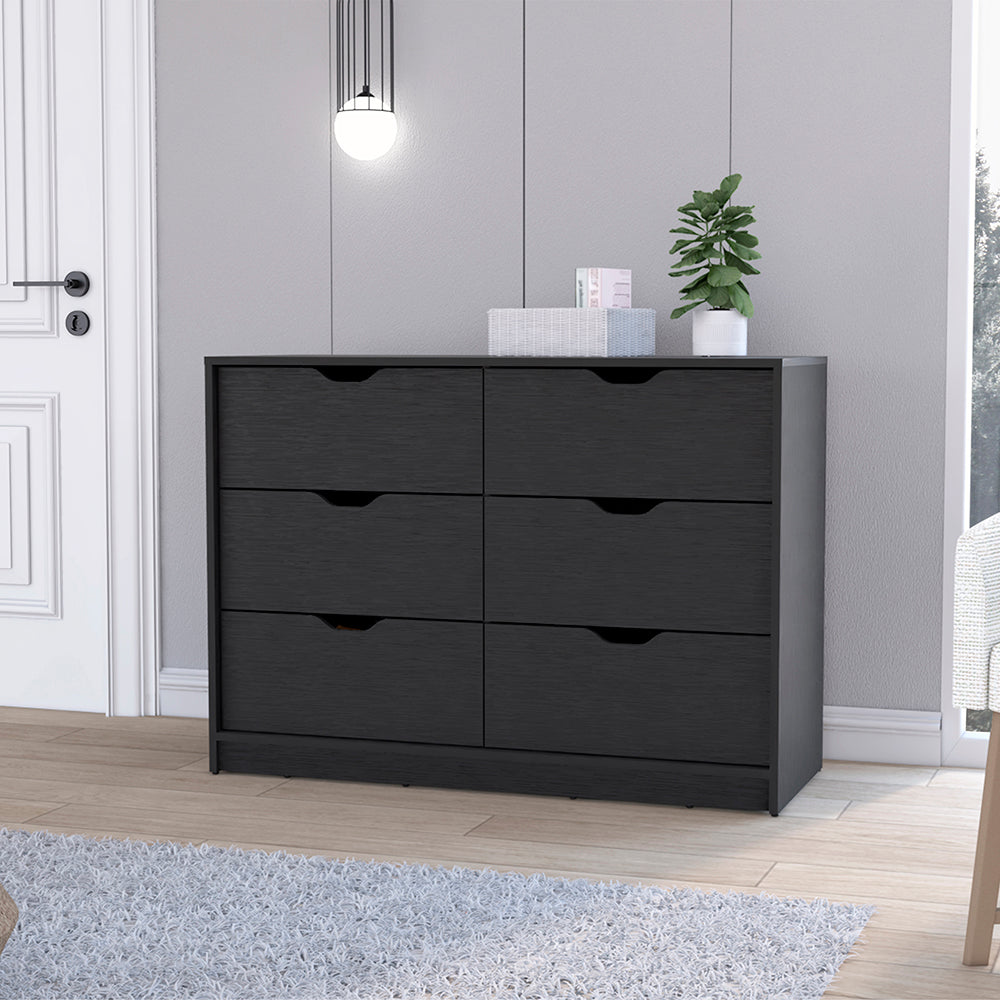 Dresser Curio, Four Drawers, Black Wengue Finish Dresser Curio, Four Drawers, Black Wengue Finish