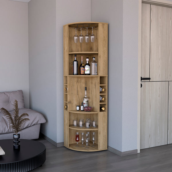 Bar Cabinet Jansen, Living Room, Macadamia