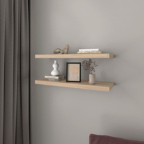 Floating Shelf Dallas, Living Room, Light Pine