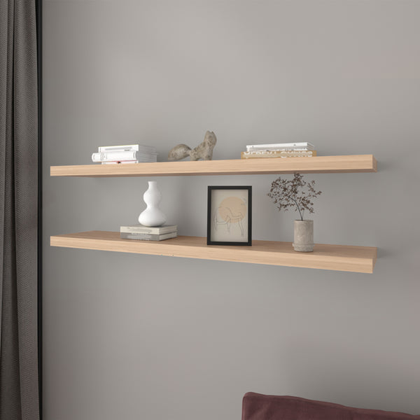 Floating Shelf Lyle, Living Room, Light Pine