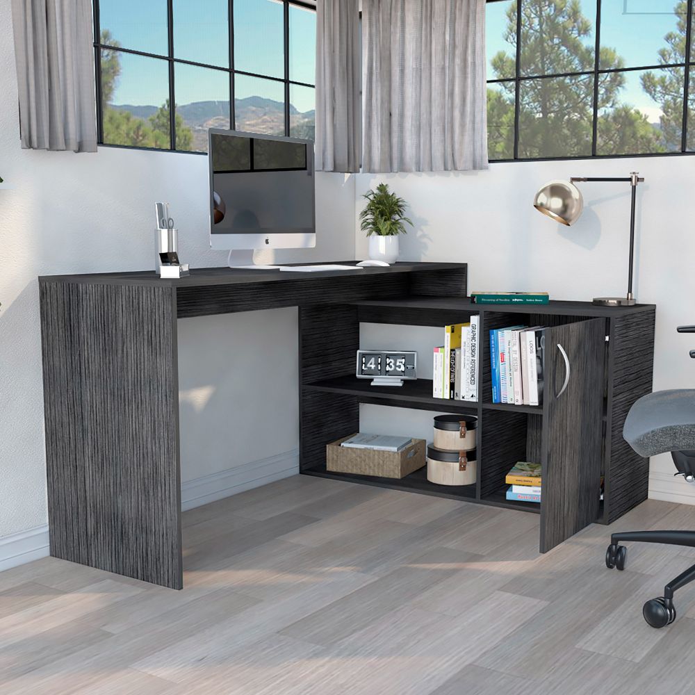 Rayel l shaped desk with deals hutch