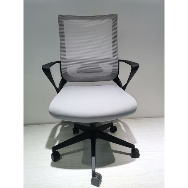 Office Chair Pepot, Fixed Armrest, Nylon Base, Black Wengue/ Smoke Finish